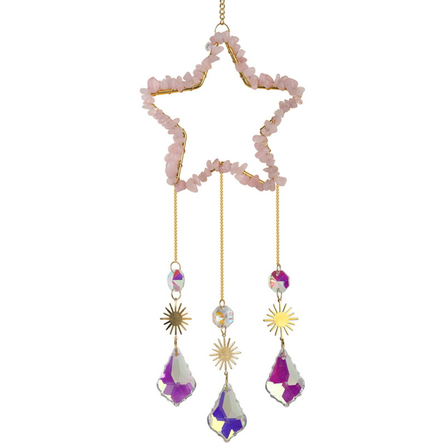 Suncatcher Rose Quartz Star 40cm
