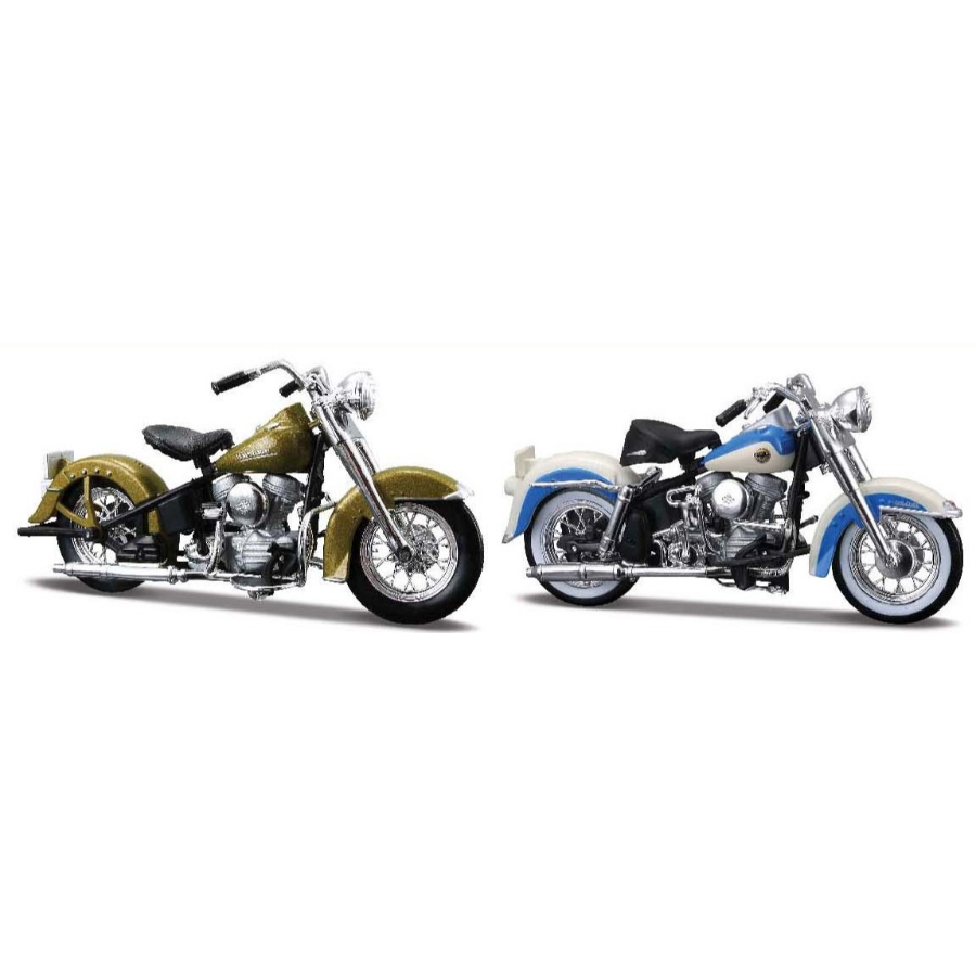Maisto Diecast 1:18 Harley Davidson Motorcycle Duos From The 1950s 2 Pack