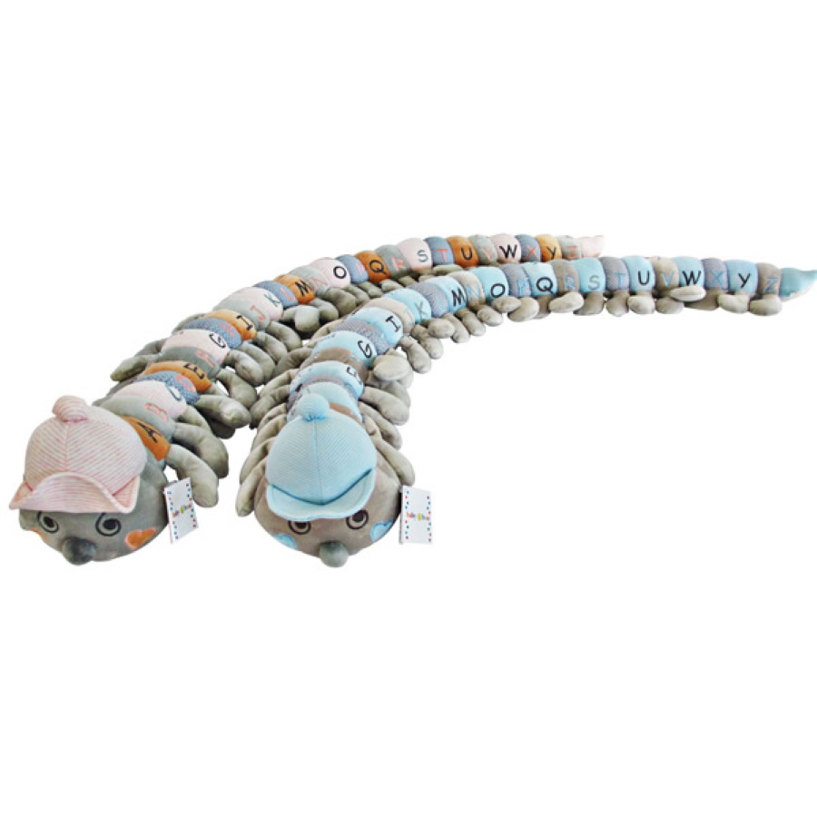 Caterpillar Pink Blue Beige Pastel Assorted