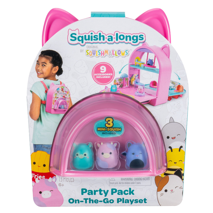 Squishmallows Squish-A-Longs Collectibles On The Go Playset Assorted ...