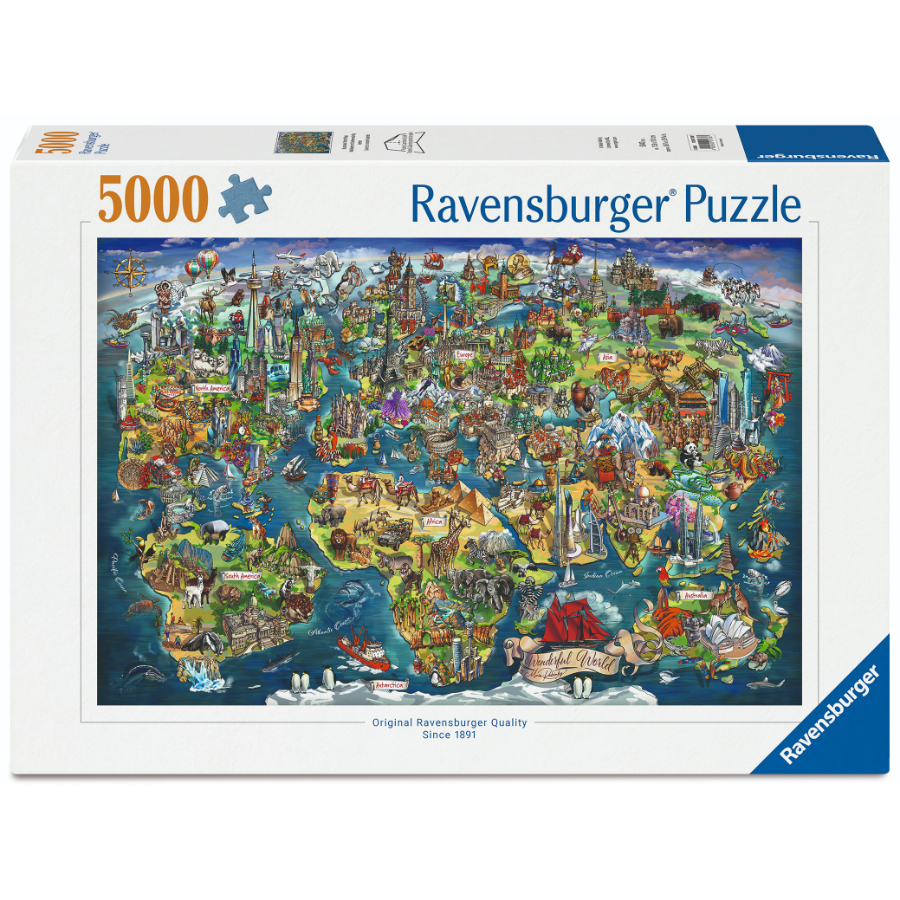 Ravensburger Puzzle 5000 Piece Illustrated World Map