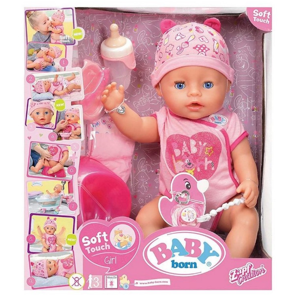 Baby Born Interactive Doll Girl Soft Touch Toy Brands A K Caseys Toys