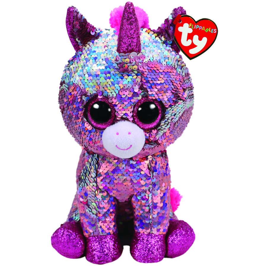 Beanie Boos Flippables Medium Plush Sparkle Pink Unicorn