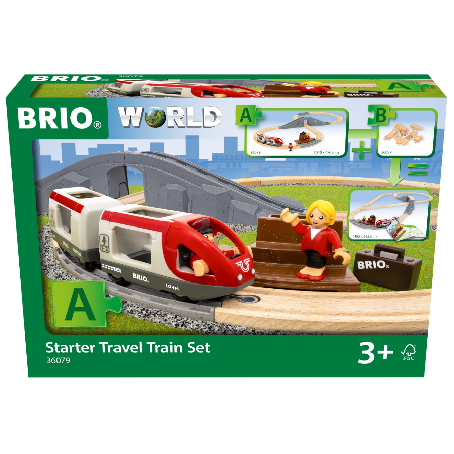 Brio Wooden Train Set Starter Travel Train Set