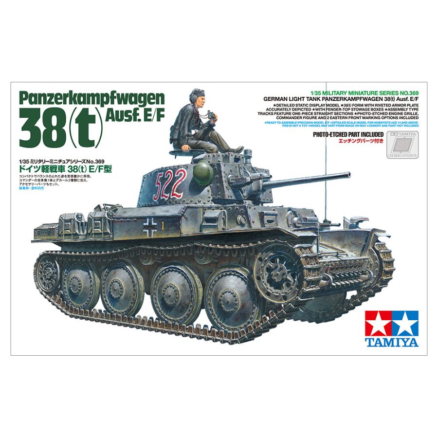 Tamiya Model Kit 1:35 German Tank Panzerkampfwagen 38t Ausf E