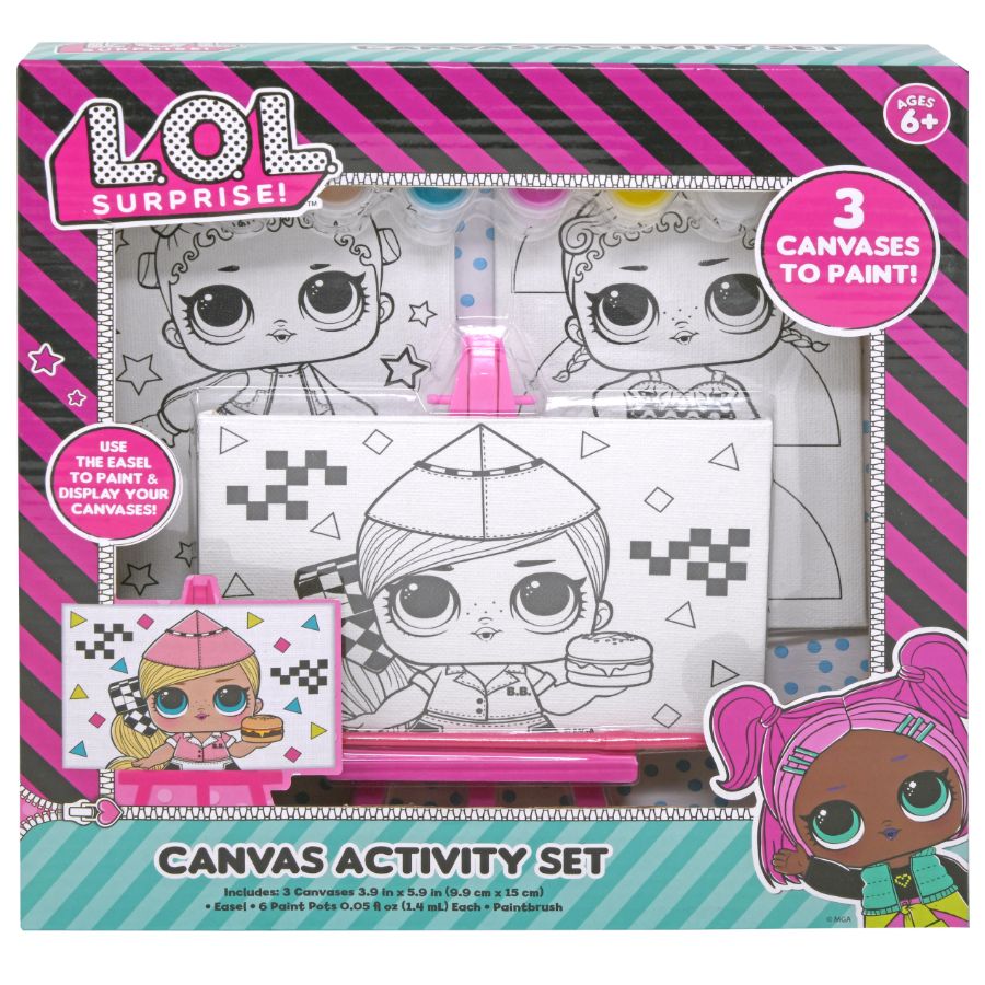 LOL Surprise Paint On Canvas With 3 Canvases & Paints