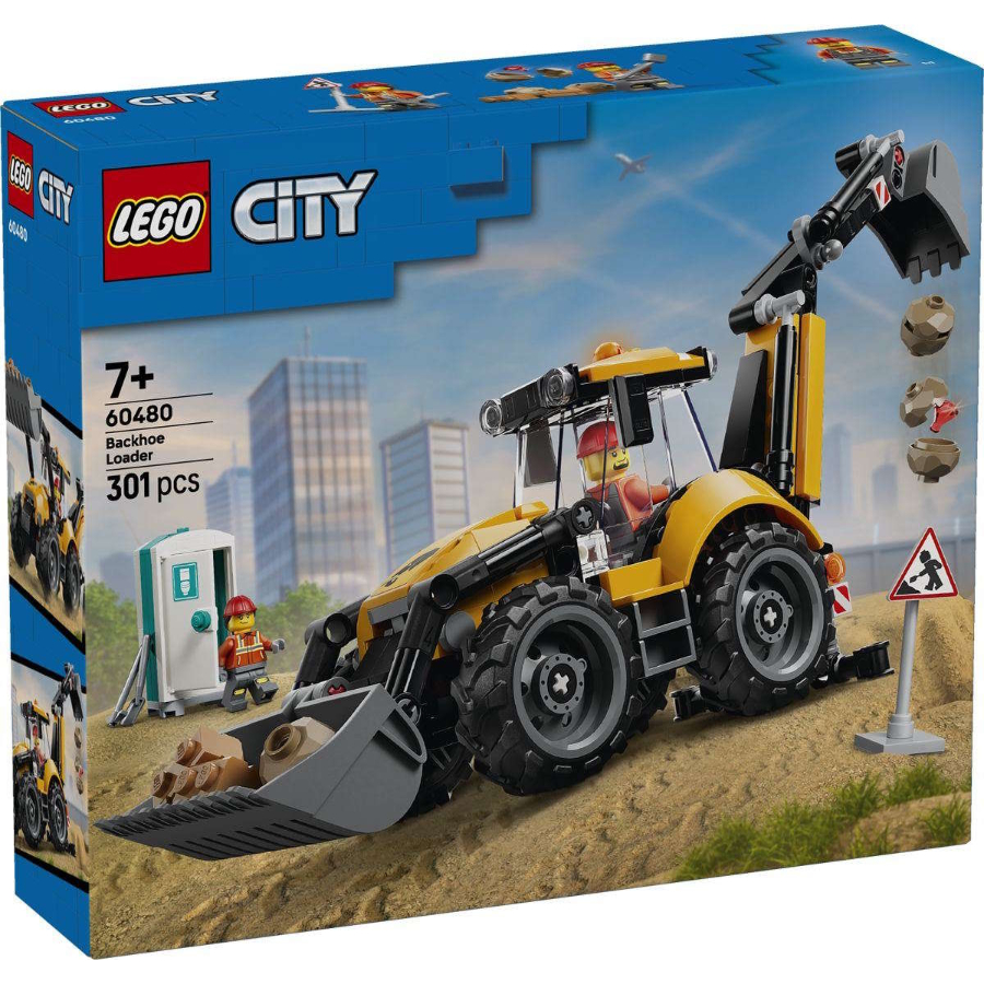 LEGO City Yellow Backhoe Loader