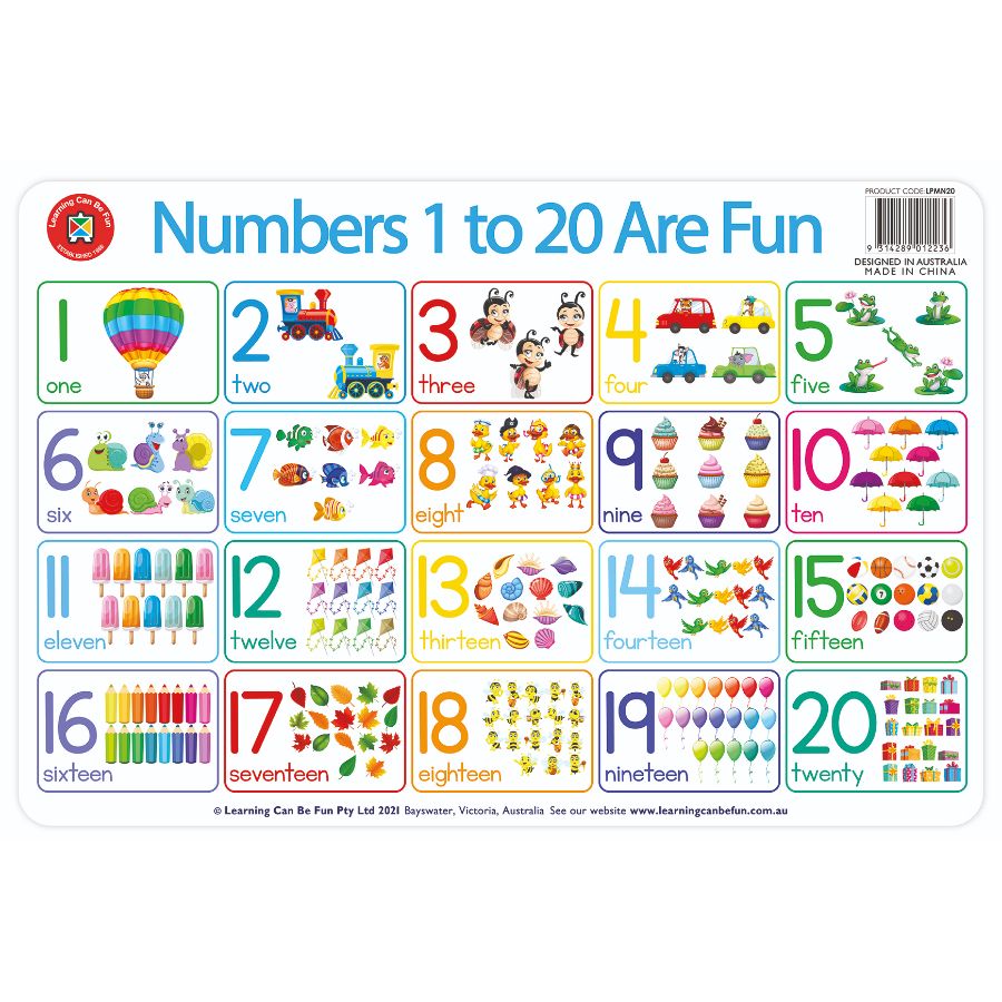 Learning Placemat Numbers Are Fun