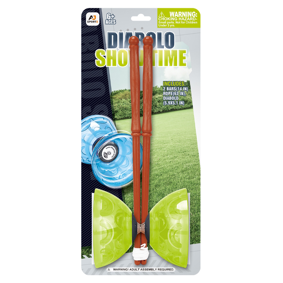 Diabolo Translucent Blue & Green Assorted Colours