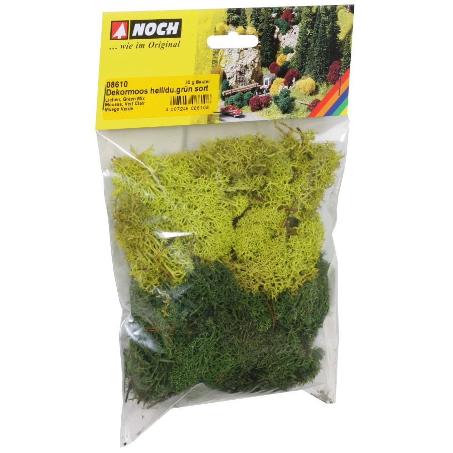 Noch Rail Scenery Lichen Green Mix Assorted