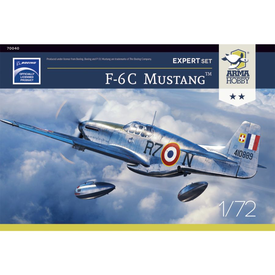 Arma Hobby Model Kit 1:72 F-6C Mustang