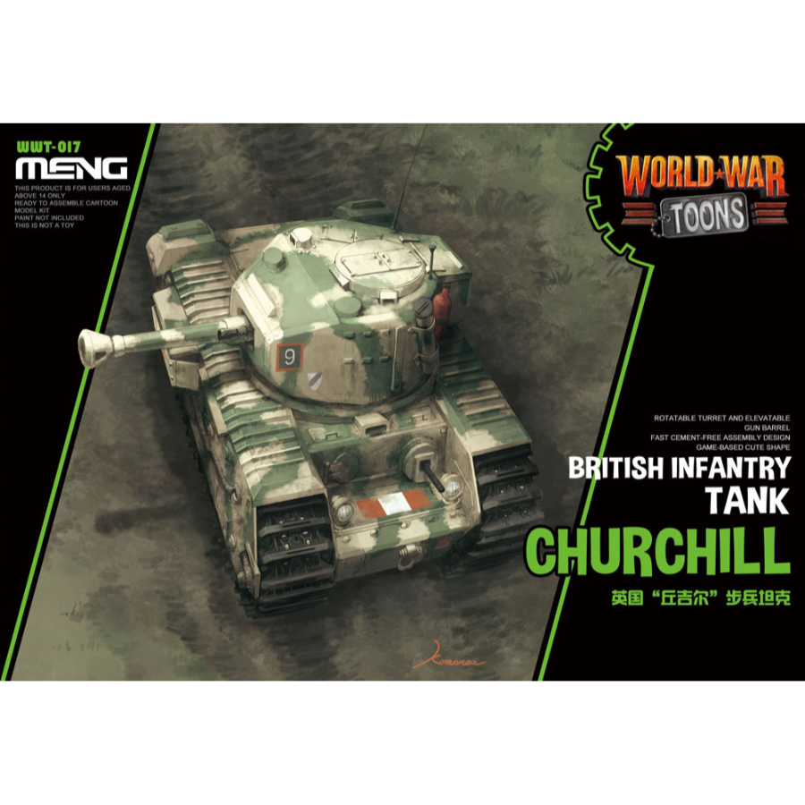 Meng Model Kit Cartoon Model World War Toons Churchill British Infantry Tank