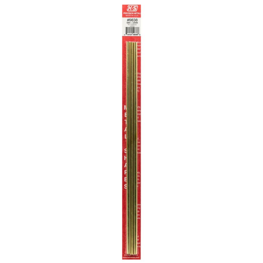 K&S Brass Round Tube 5.0 ODx300mm 0.22 Wall M0088 3 Pack