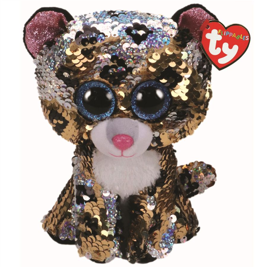 Beanie Boos Flippables Medium Plush Sterling Leopard