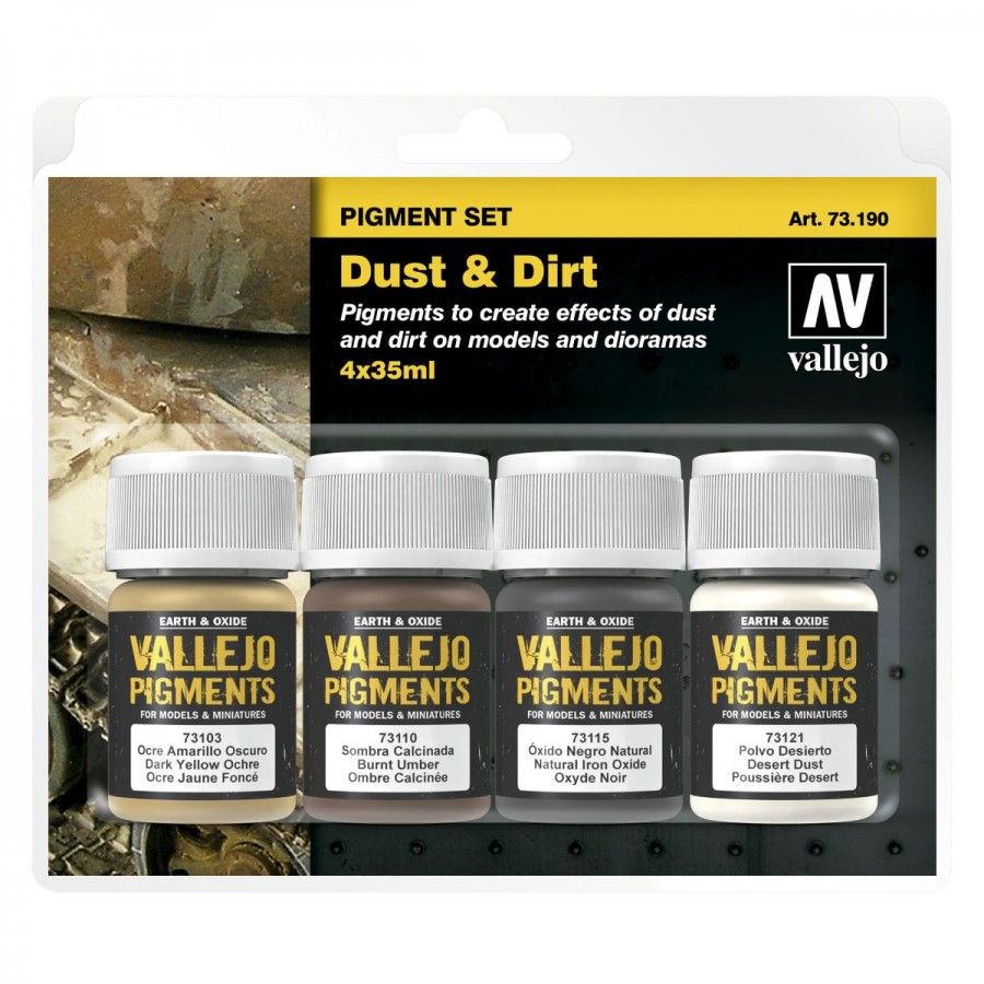 Vallejo Pigment Set Dust & Dirt 35mL 4 Pack