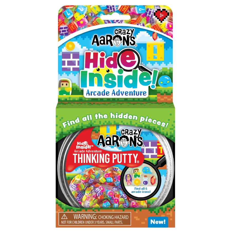 Crazy Aarons Thinking Putty 10cm Tin Hide Inside Arcade Adventure