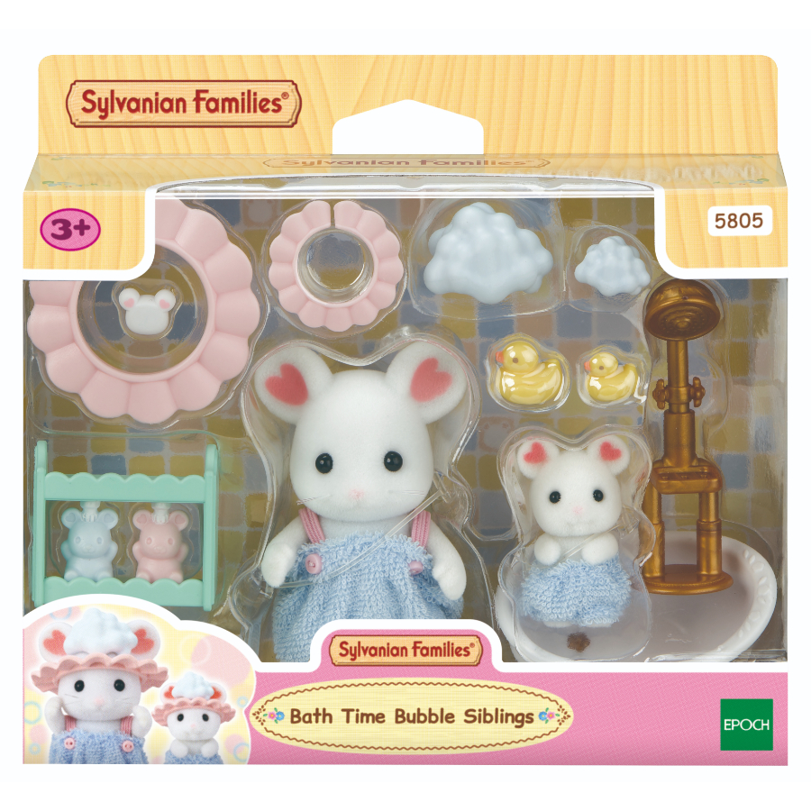 Sylvanian Families Bath Time Bubble Siblings