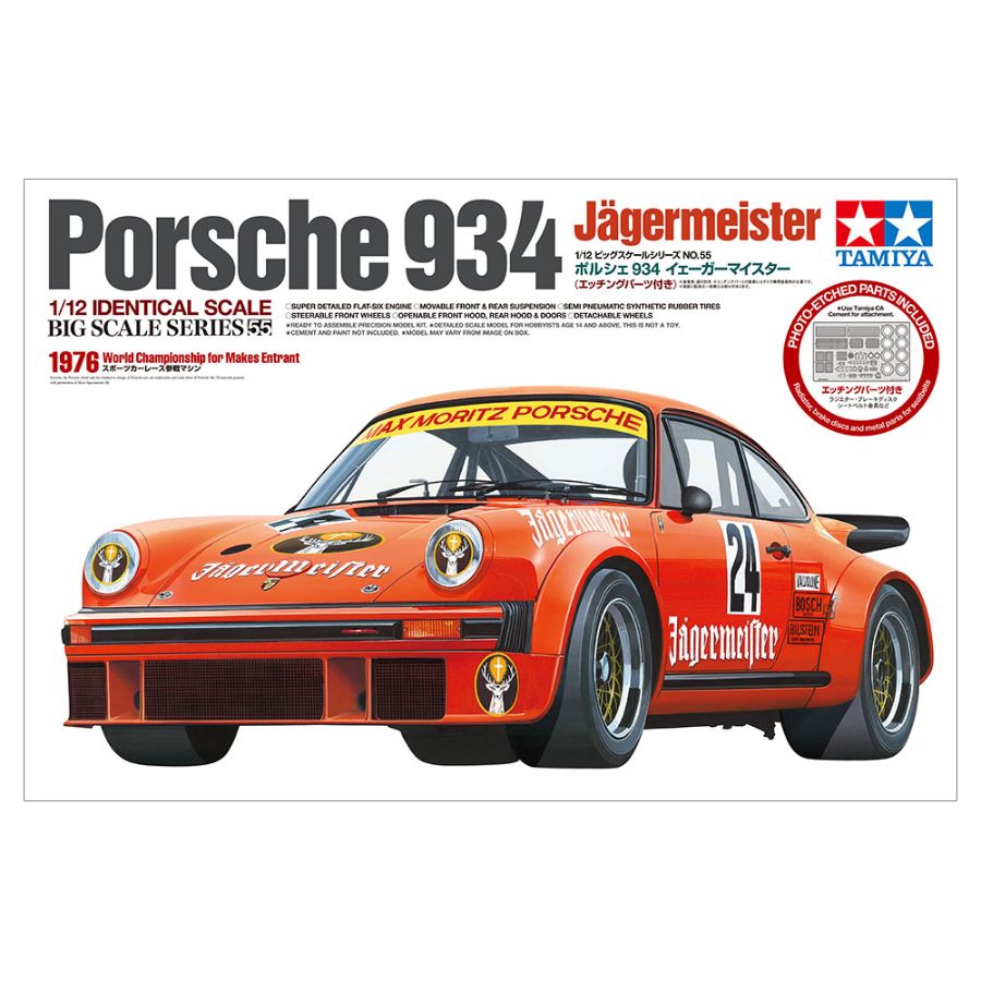 Tamiya Model Kit 1:12 Porsche 934 Jagermeister