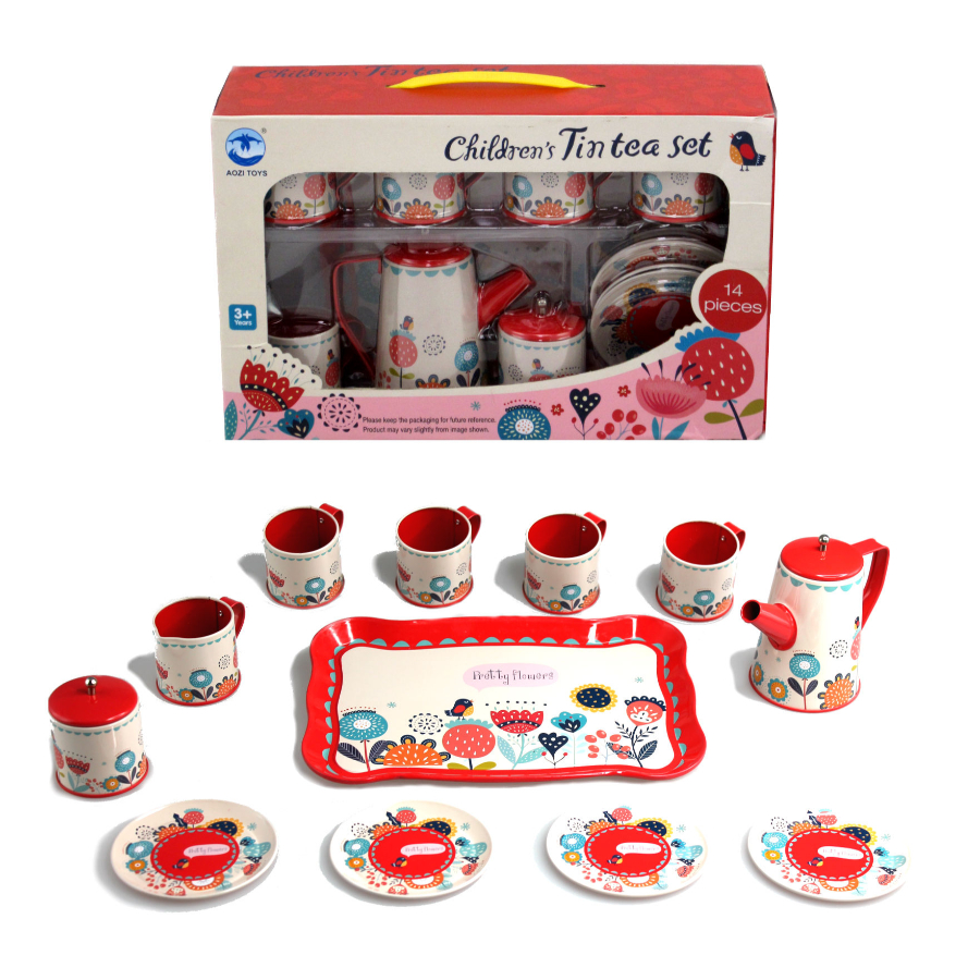 Tea & Coffee Set Red Garden Design