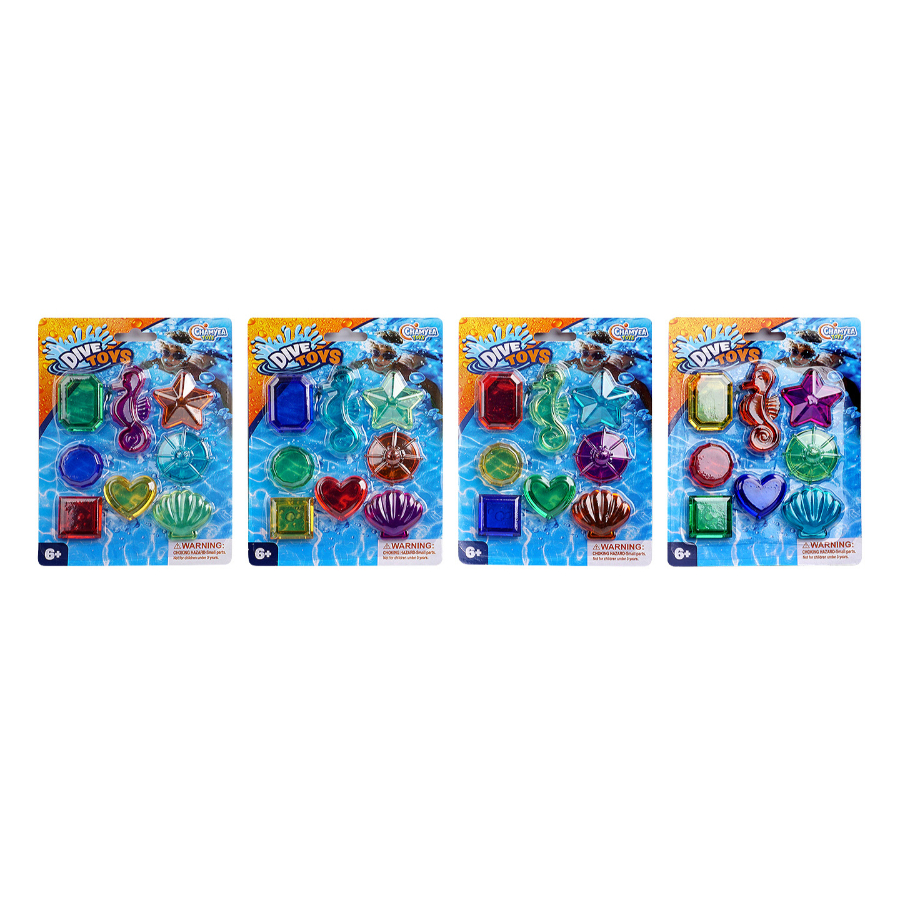 Dive Pool Toys Diving Gems 8 Pack Assorted