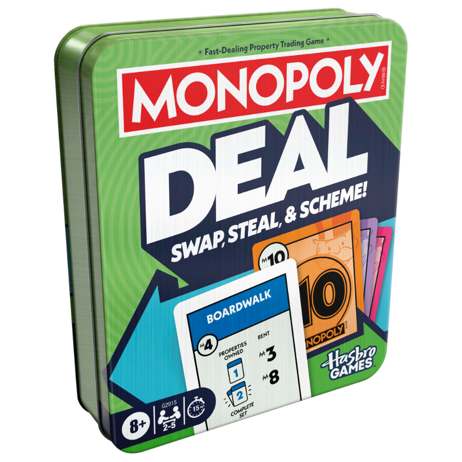 Monopoly Deal Card Game In Storage Tin