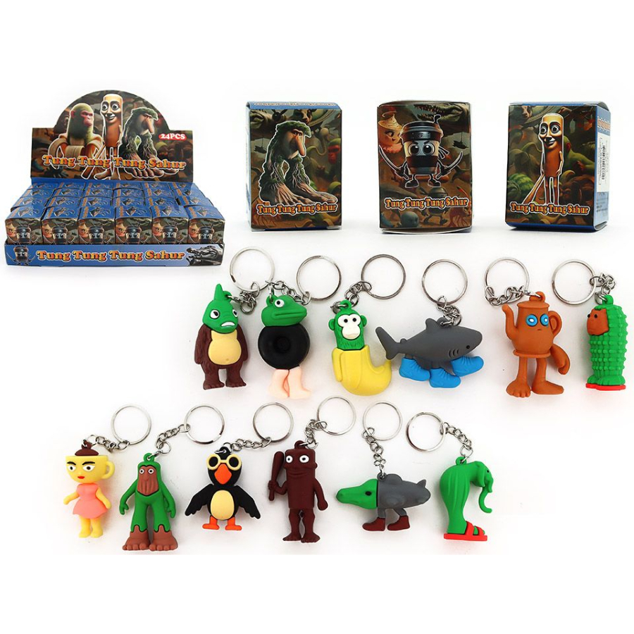Brainrot Bag Buddies Key Chain 6cm Assorted