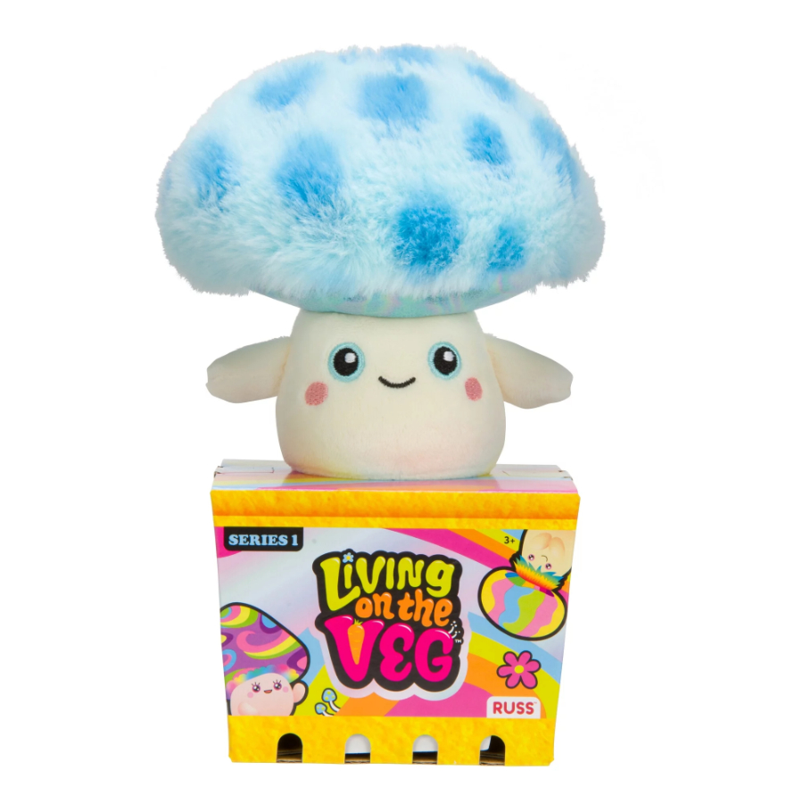 Living On The Veg 15cm Plush Mushrooms Assorted