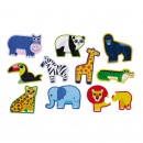 Crocodile Creek 2 Piece Puzzle 10 Pack Jungle