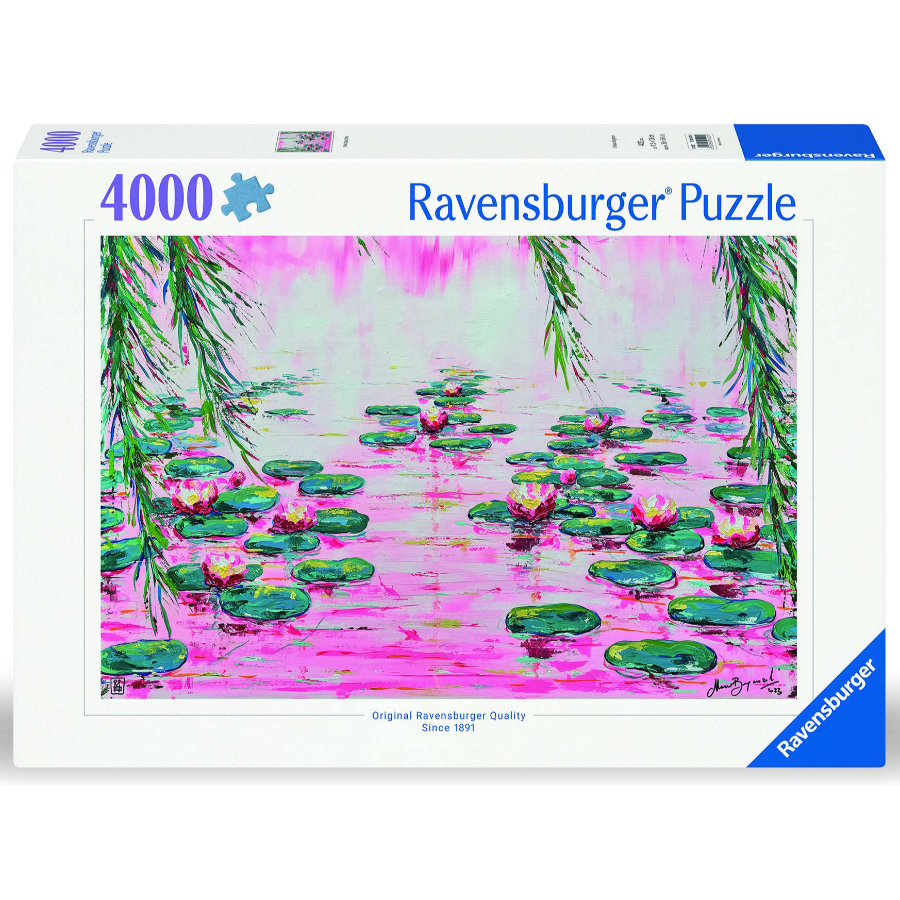Ravensburger Puzzle 4000 Piece Mauro Bergonzoli Pink Water Lillies