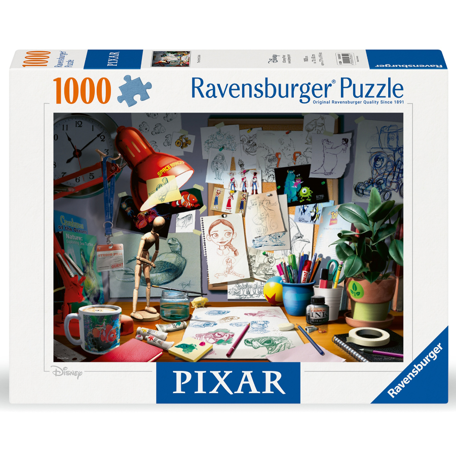 Ravensburger Puzzle Disney 1000 Piece Pixar The Artists Desk SF | Toys ...
