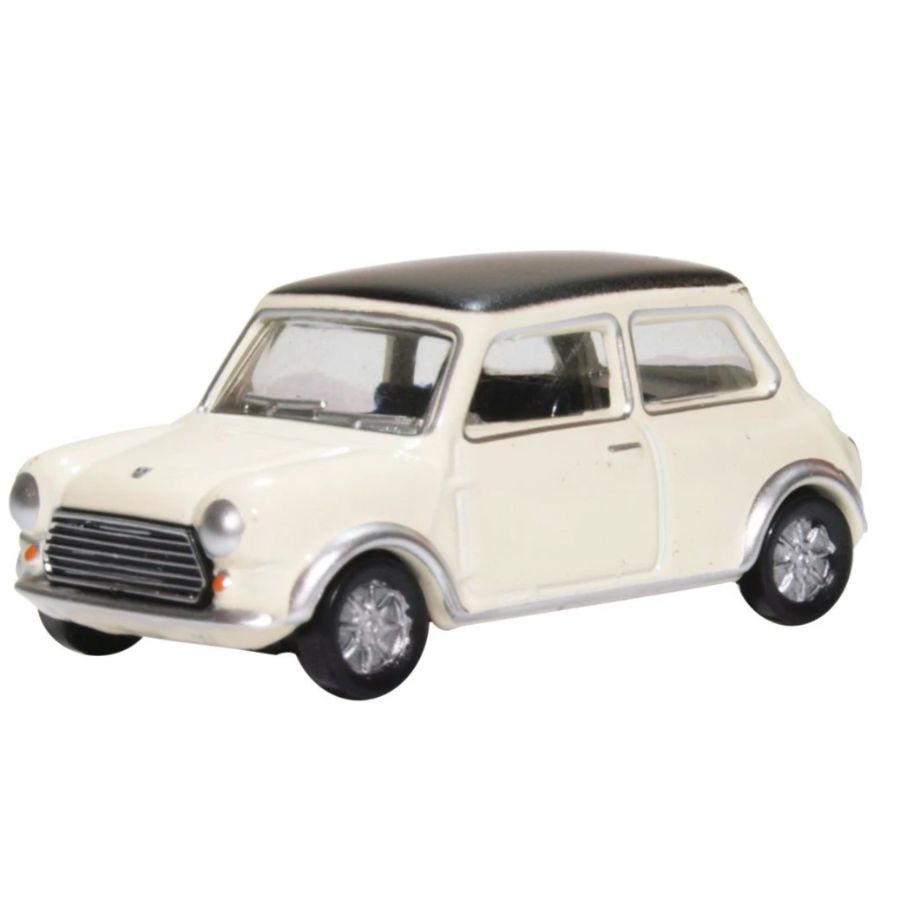Oxford Diecast 1:76 Mini Cooper S MkII Snowberry White Black