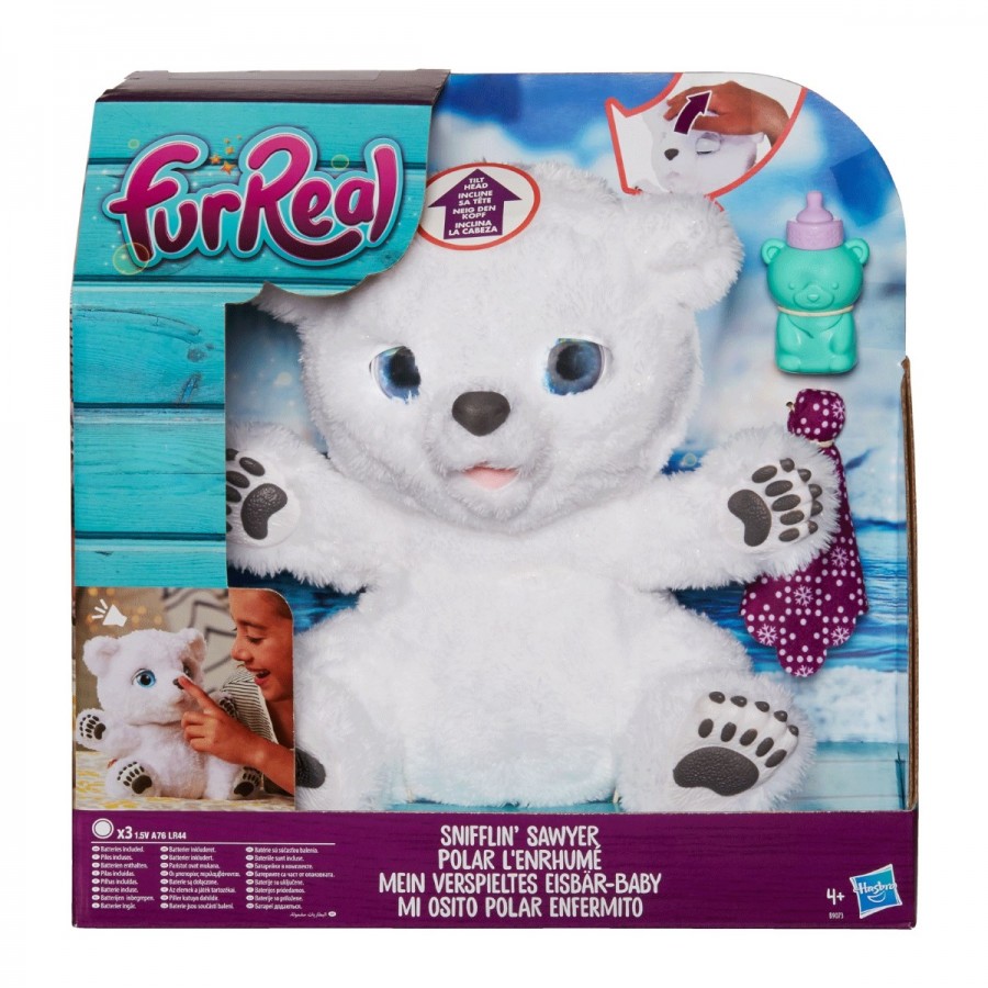 Furreal Snifflin Sawyer Polar Bear