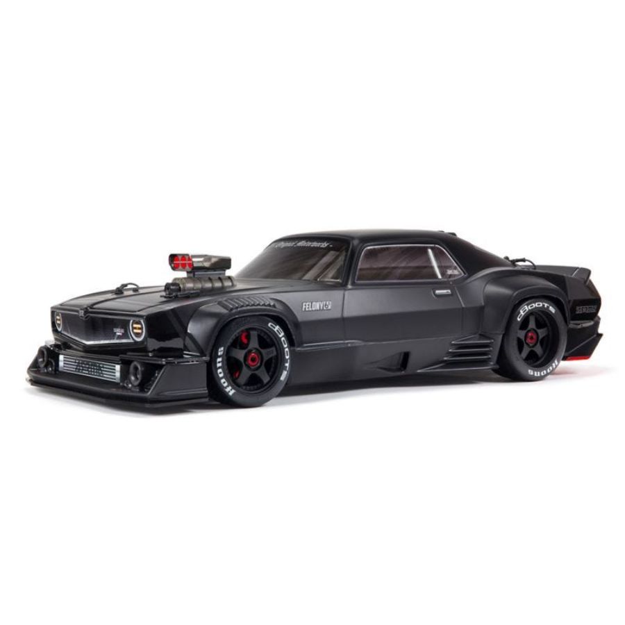 Arrma Radio Control 1:7 Felony All-Road Street Bash Car Black Brushless RTR