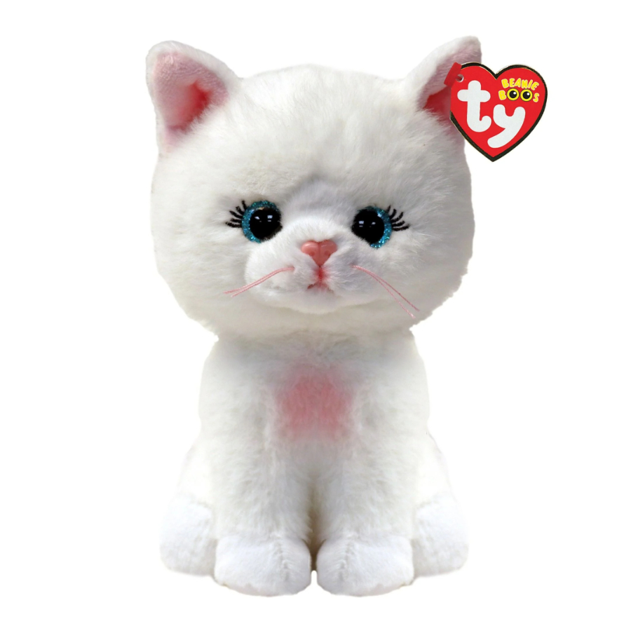 Ty Beanie Boos Regular Plush Amelia Cat White