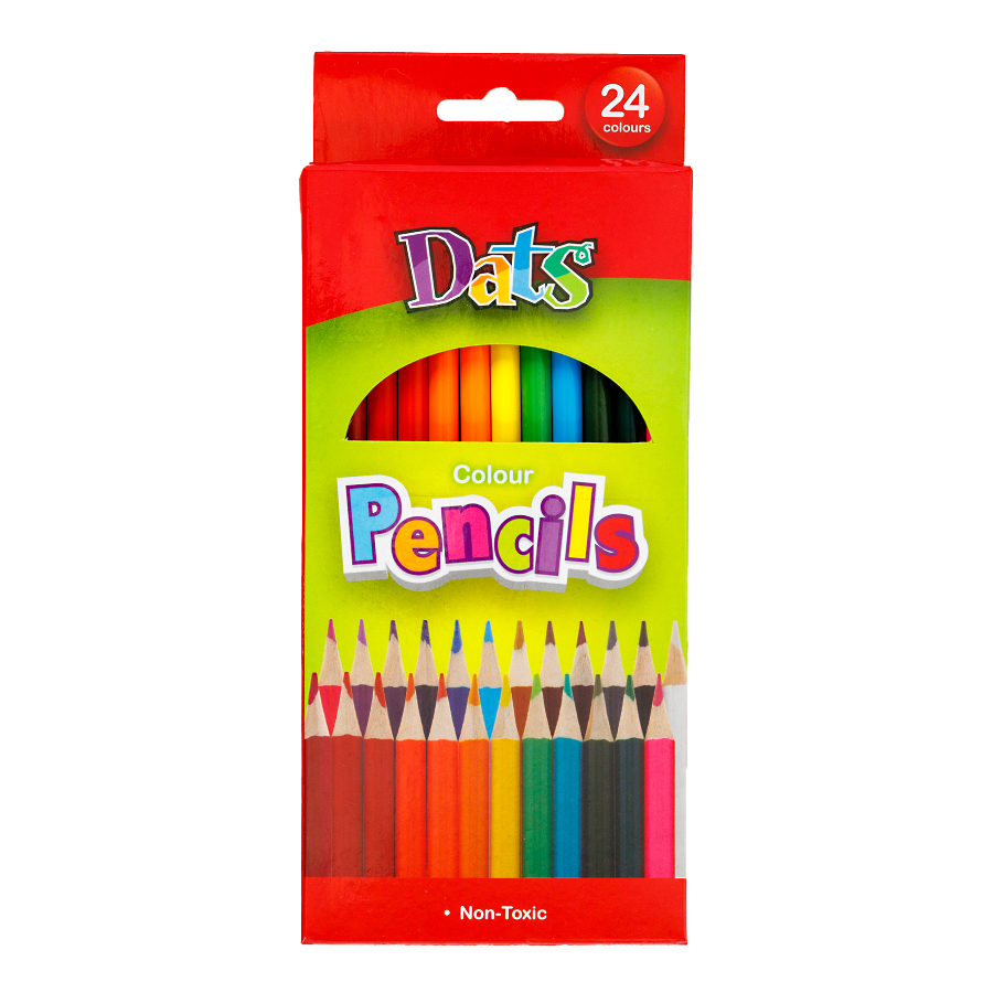 Dats Stationery Pencils Assorted Colours 24 Pack