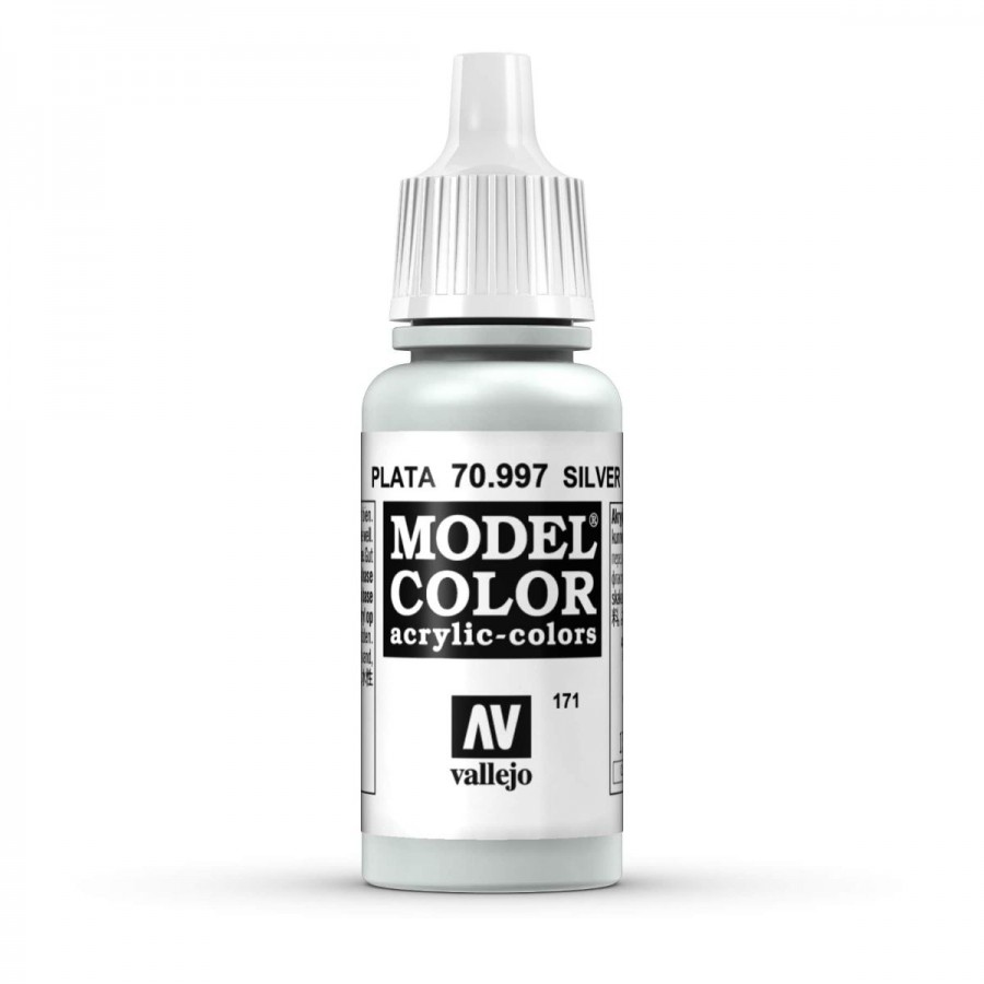 Vallejo Acrylic Paint Model Colour Metallic Silver 17-18ml