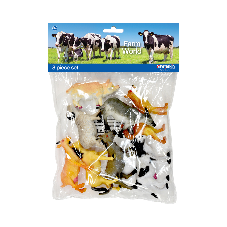 Animal World Figurines Farm 8 Piece Set