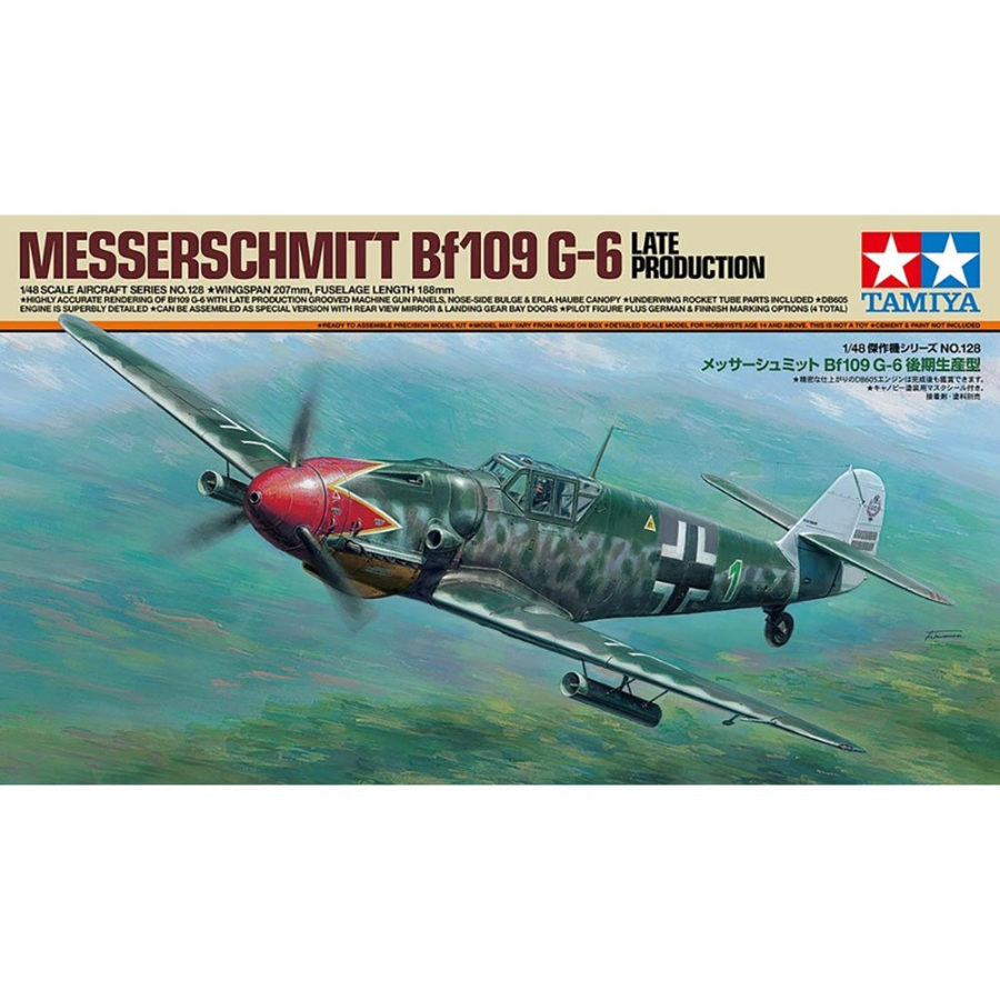 Tamiya Model Kit 1:48 Messerschmitt BF109 G-6 Late Model
