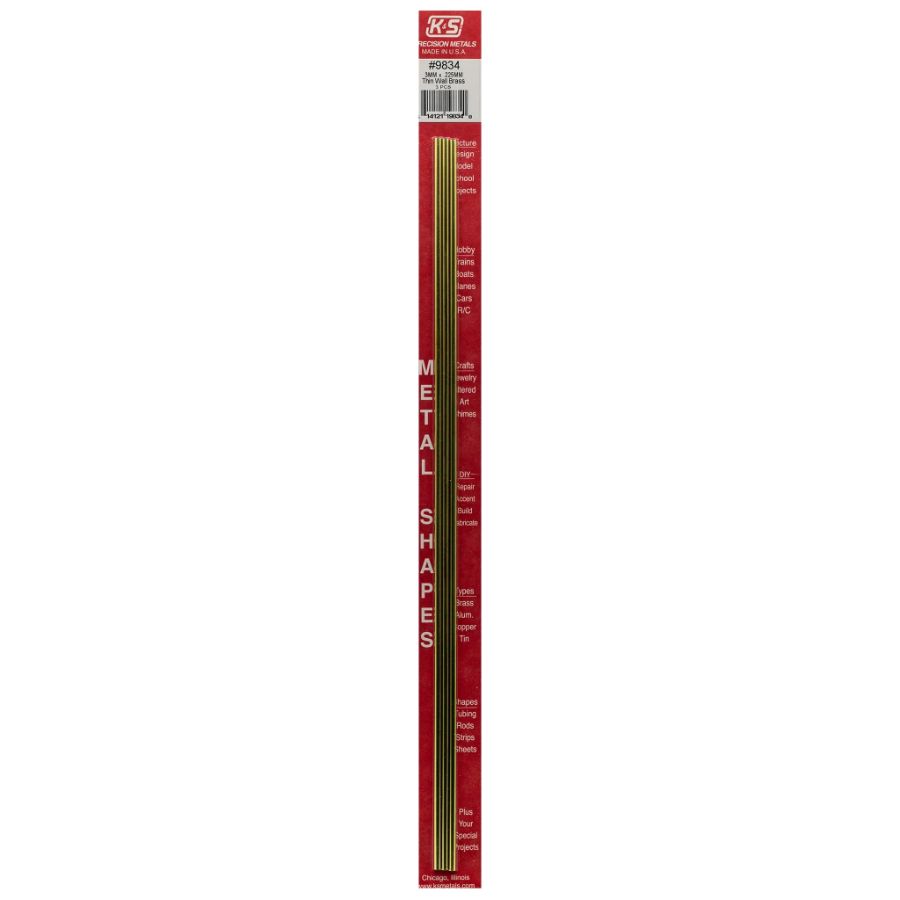 K&S Brass Round Tube 3.0 ODx300mm 0.22 Wall M0084 3 Pack