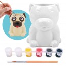Paint Your Own Ceramic Pug Pot