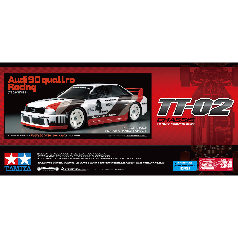 Tamiya Radio Control Kit 1:10 Audi 90 Quattro Racing
