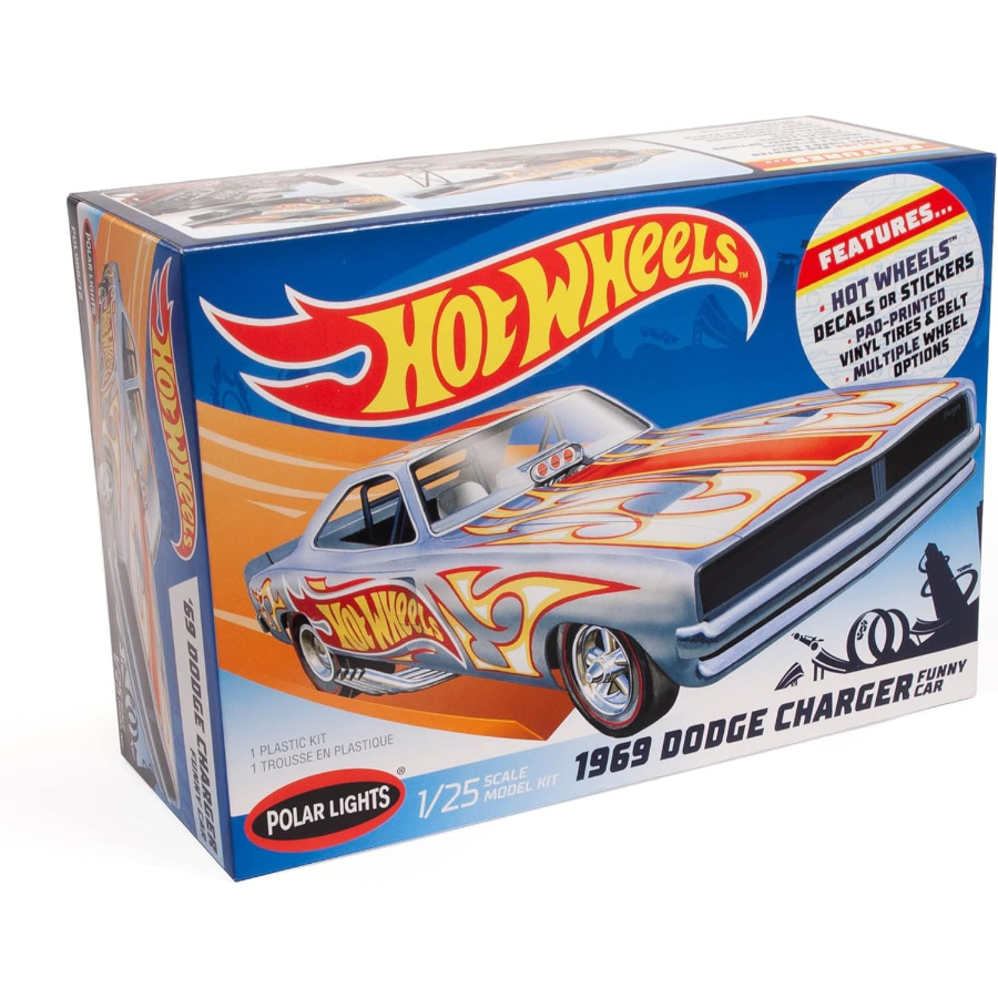 Polar Lights Model Kit 1:25 Hot Wheels 1969 Dodge Charger Funny Car