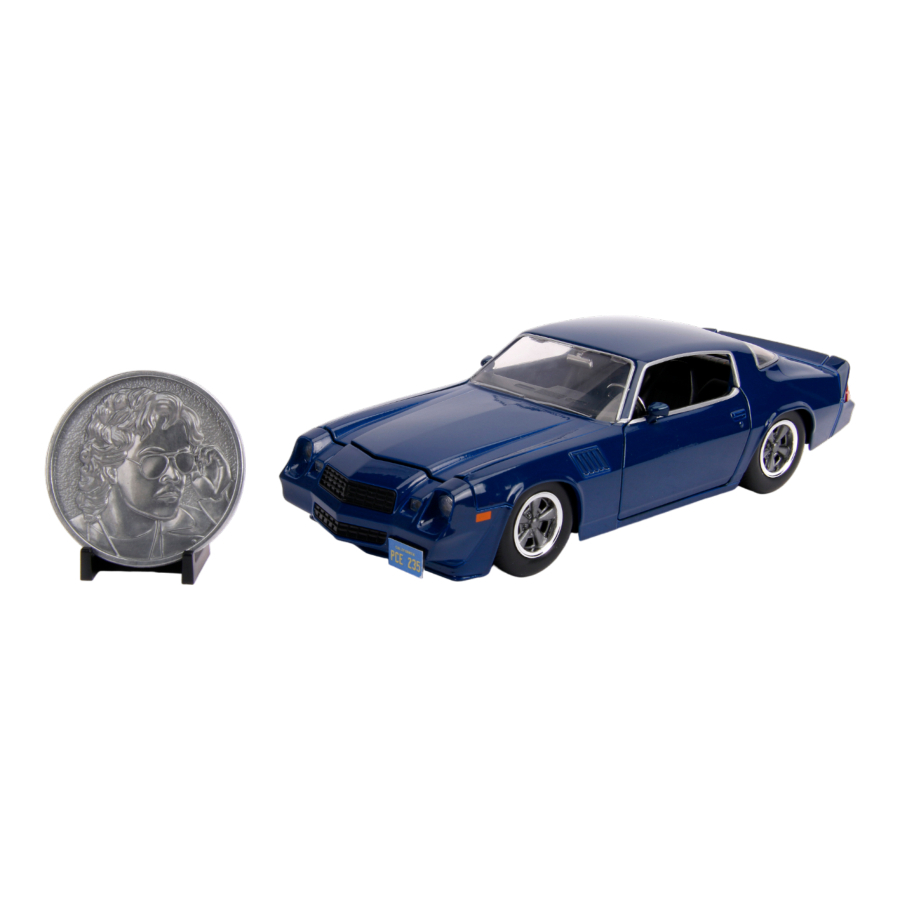 Jada Diecast 1:24 Stranger Things Billys 1979 Chevy Camaro Z28 With Collectible Coin