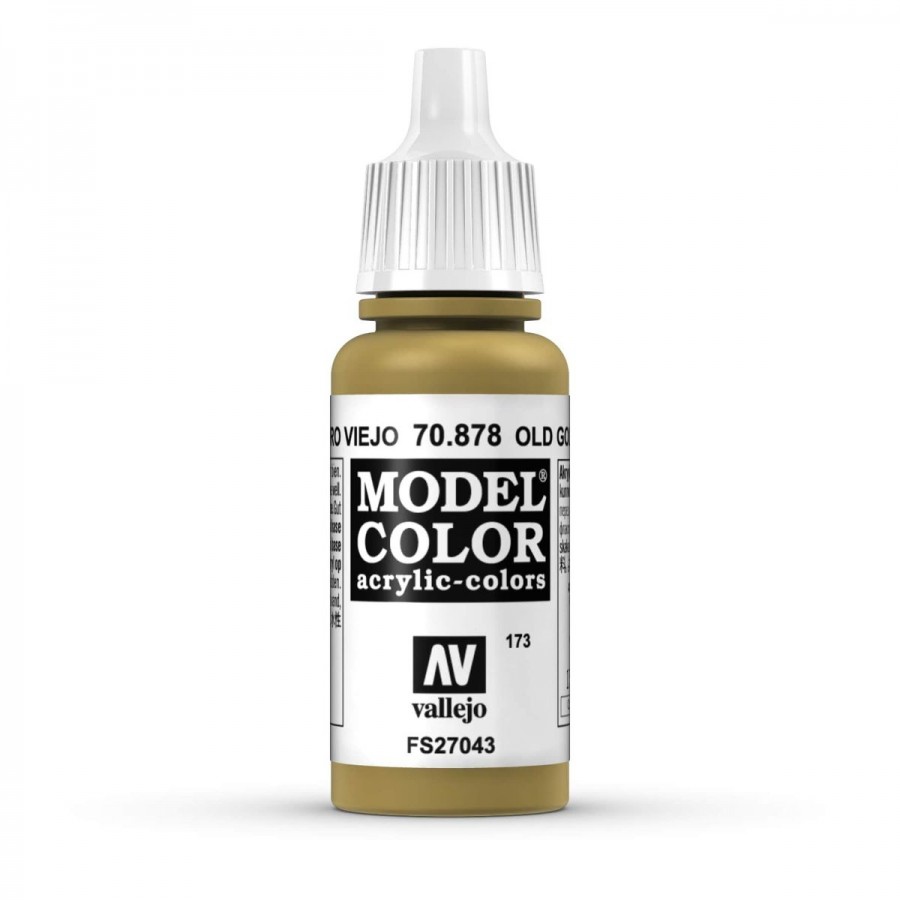 Vallejo Acrylic Paint Model Colour Metallic Old Gold 17-18ml