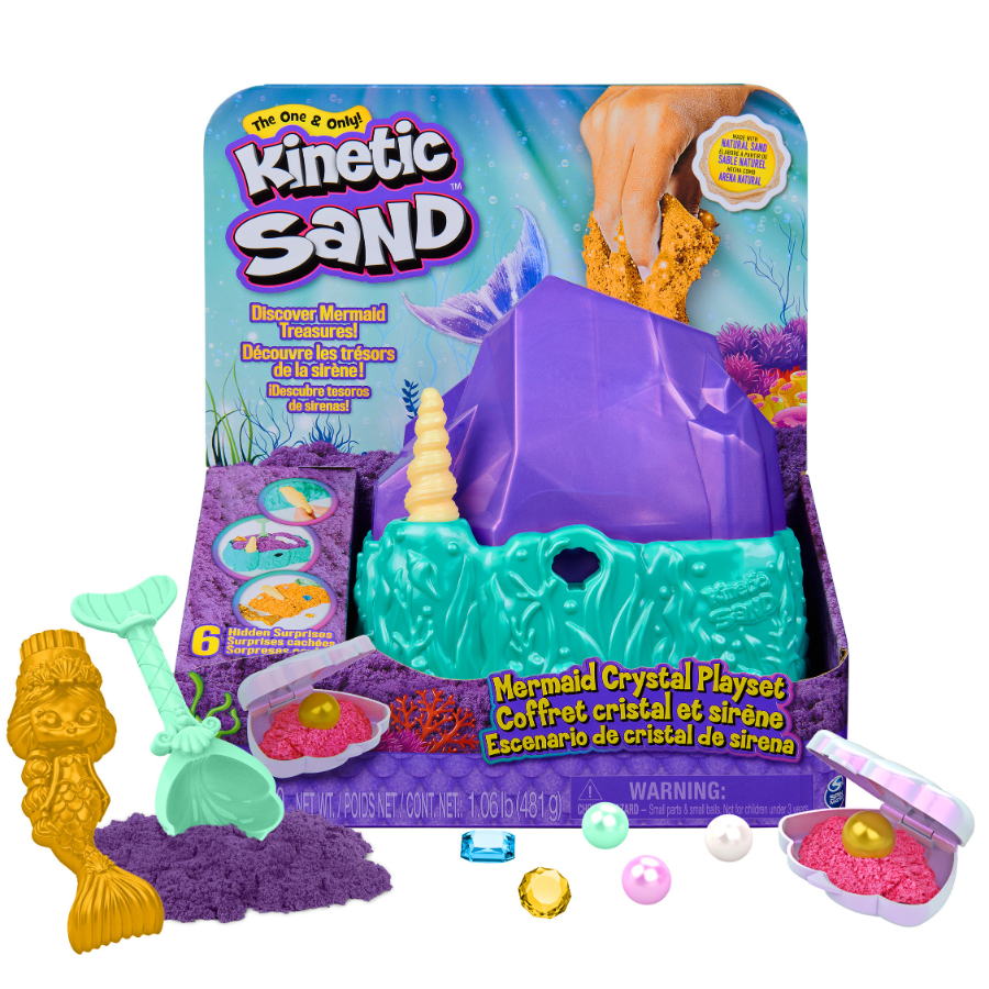 Kinetic Sand Mermaid Crystal Playset