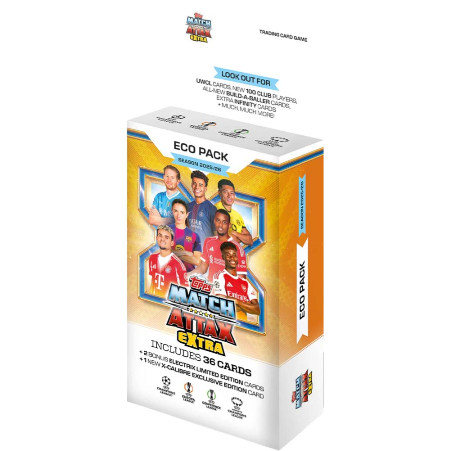Topps Match Attax EXTRA UEFA European Leagues 2025-2026 Trading Cards Eco Box