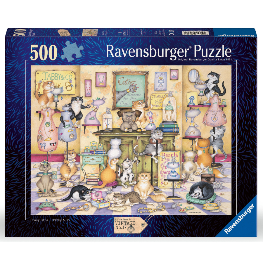 Ravensburger Puzzle 500 Piece Crazy Cats Taby & Co