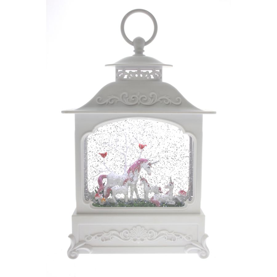 Lantern Oval Shape Unicorn Family