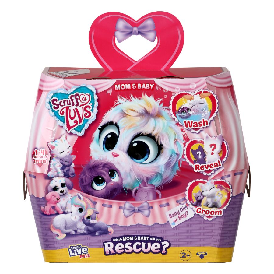 Little Live Pets Scruff-A-Luvs Series 9 Mum & Baby Rainbow Assorted