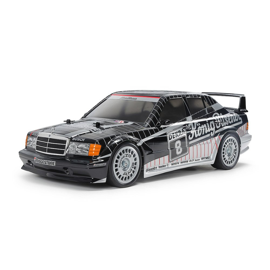 Tamiya Radio Control 1:10 TT-02 190 E EVO II 1991 Blasil Black & Silver Painted Body